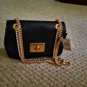 Coach Navy shoulder/handheld structured handbag